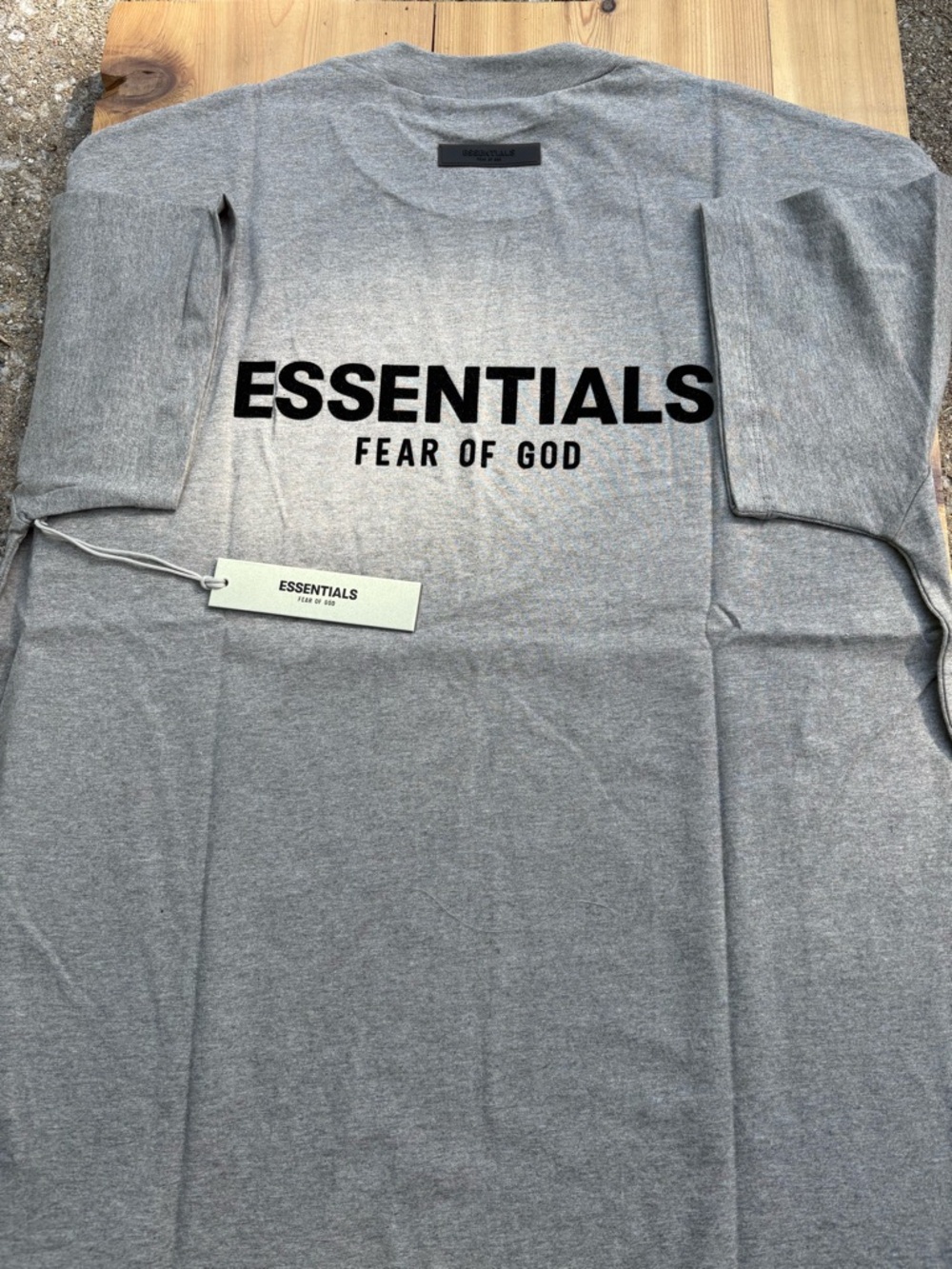 (✅CASHAPP-APPLEPAY-PAYPAL✅)Fear of God Short Sleeve Light Grey with Black Logo